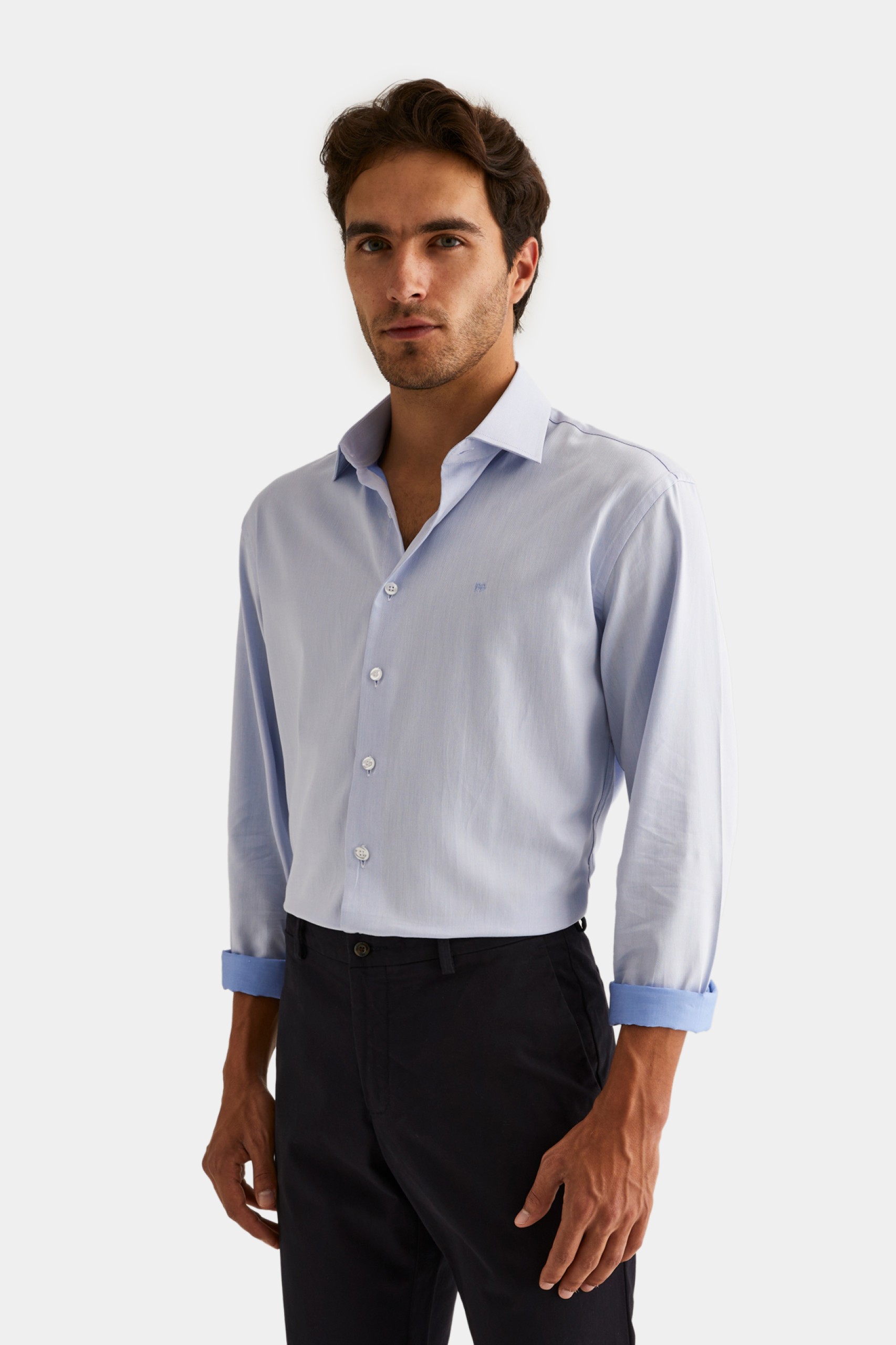 Camisa regular fit clásica 100% algodón