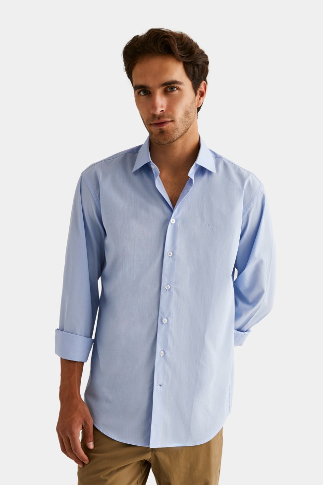 Camisa clssica regular fit 100% algodo