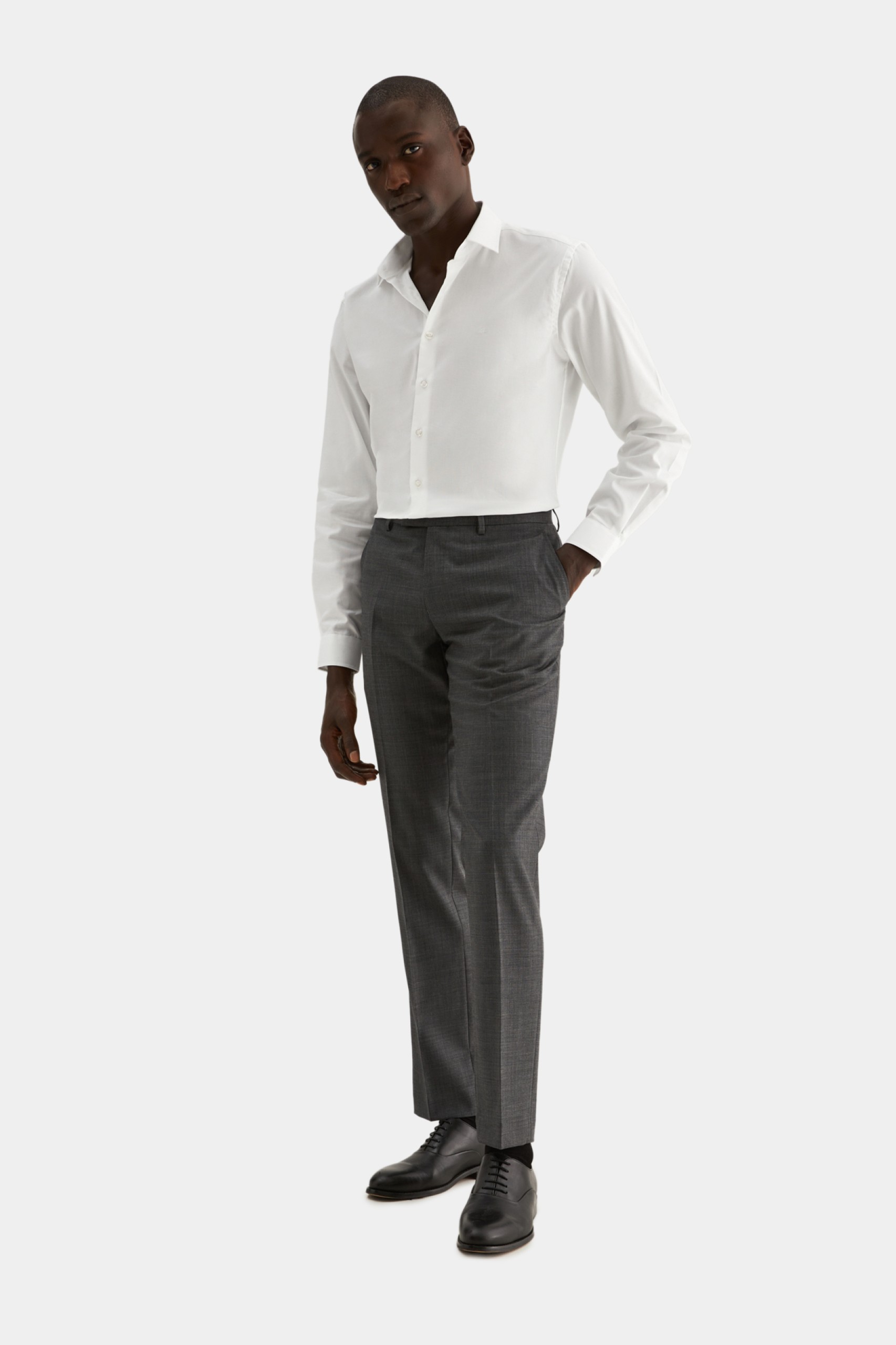 Camisa clásica slim fit easy iron