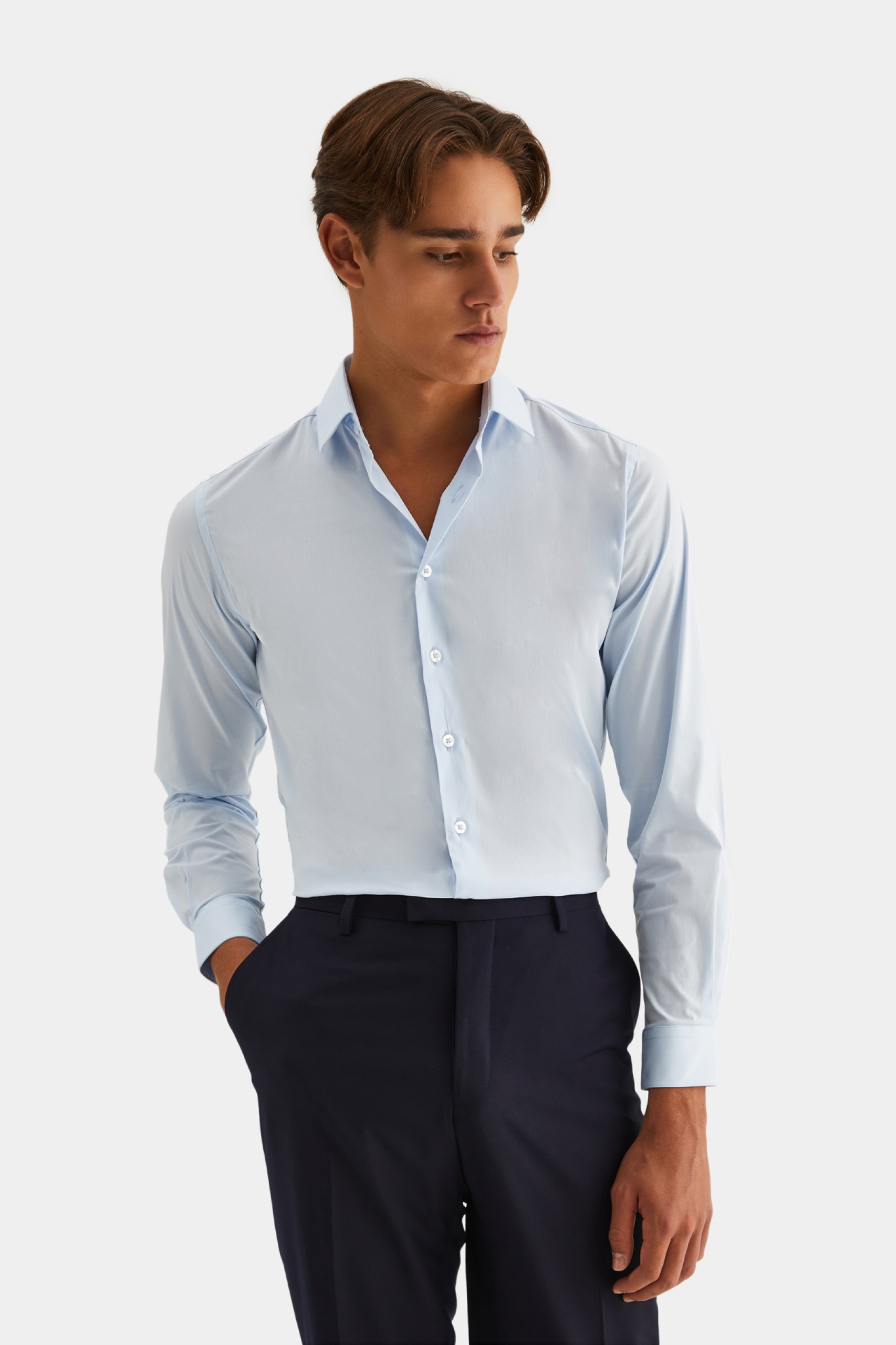 Camisa clásica slim fit easy iron