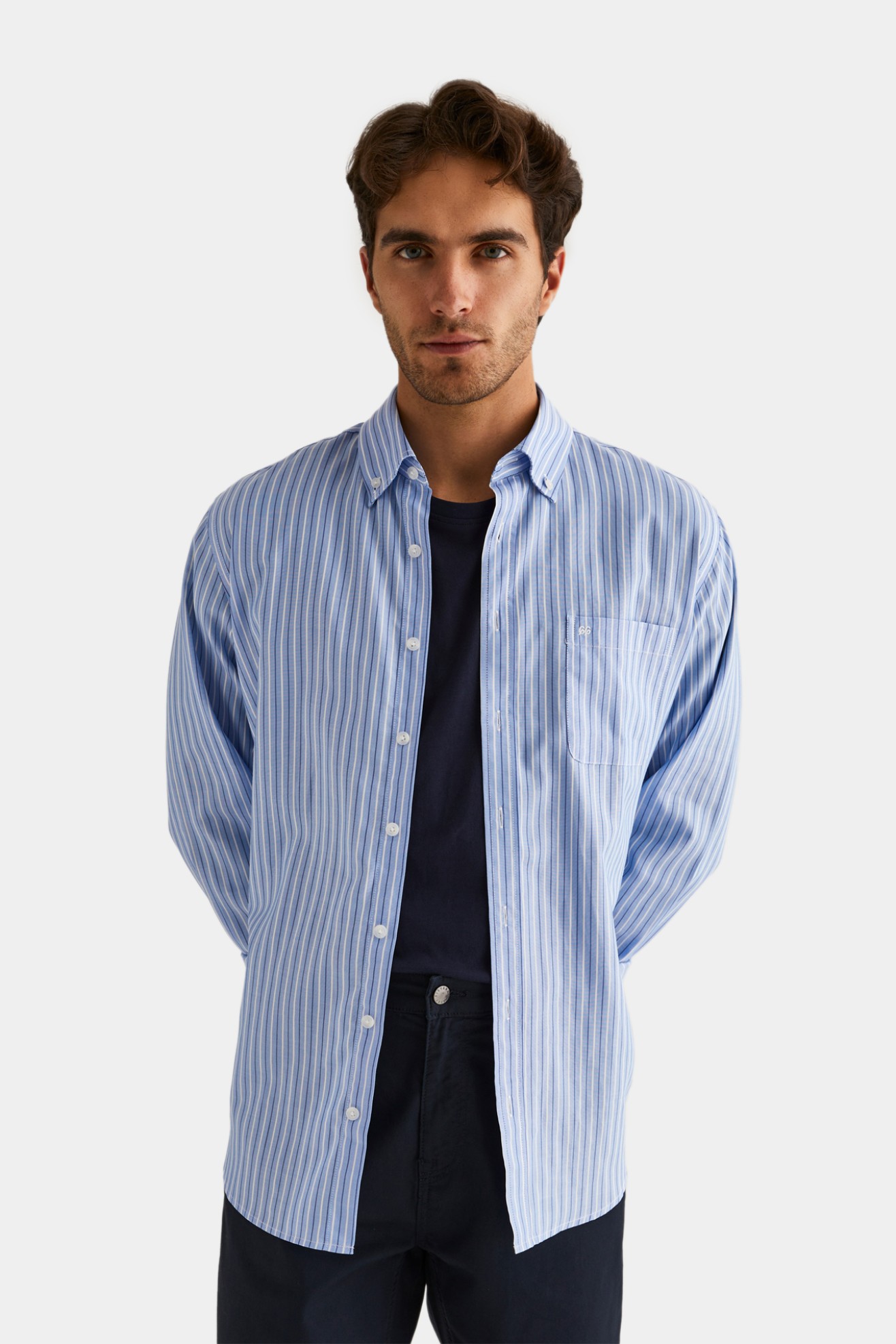 Camisa regular fit 100% algodn