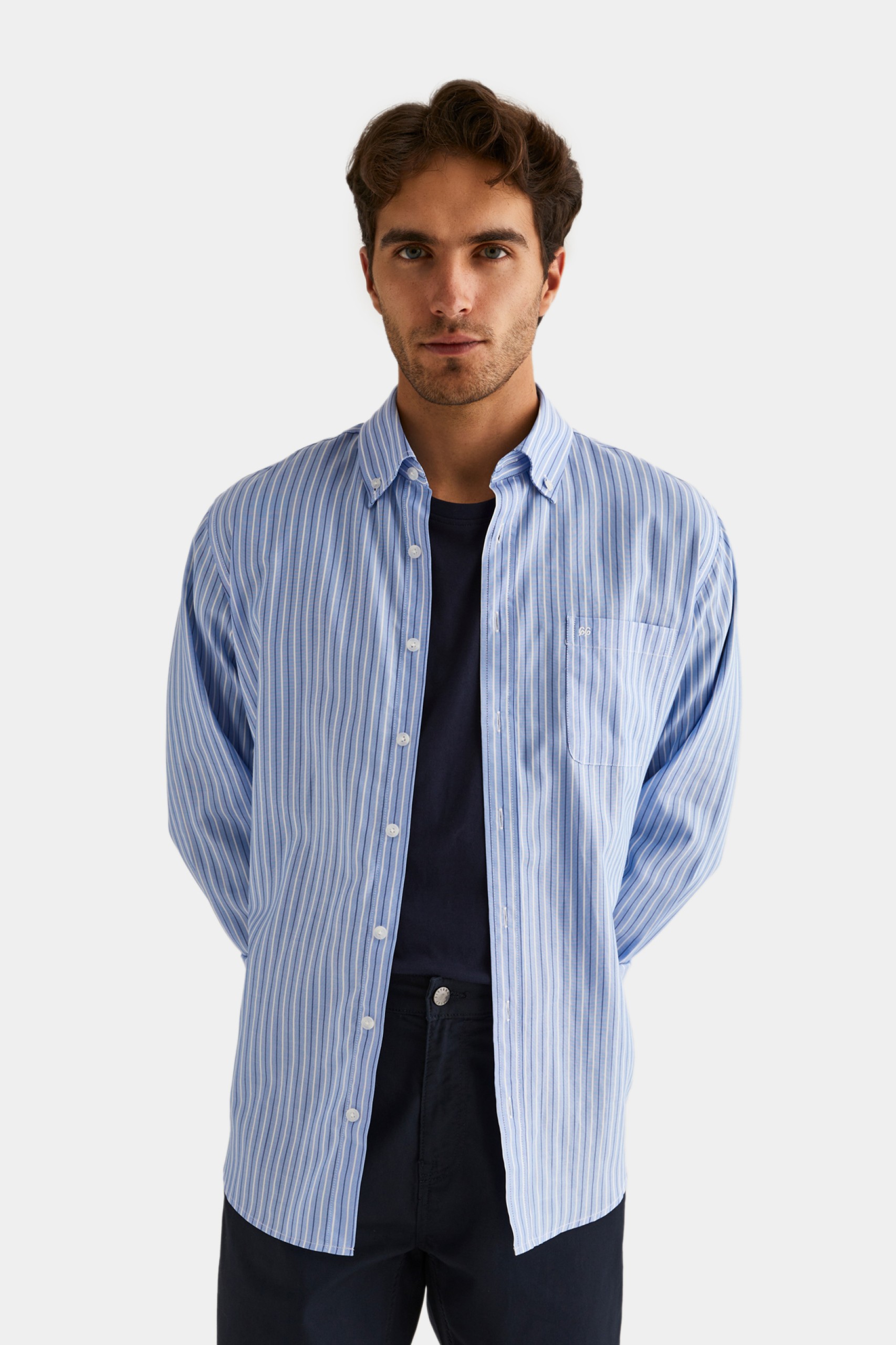 Camisa regular fit 100% algodón