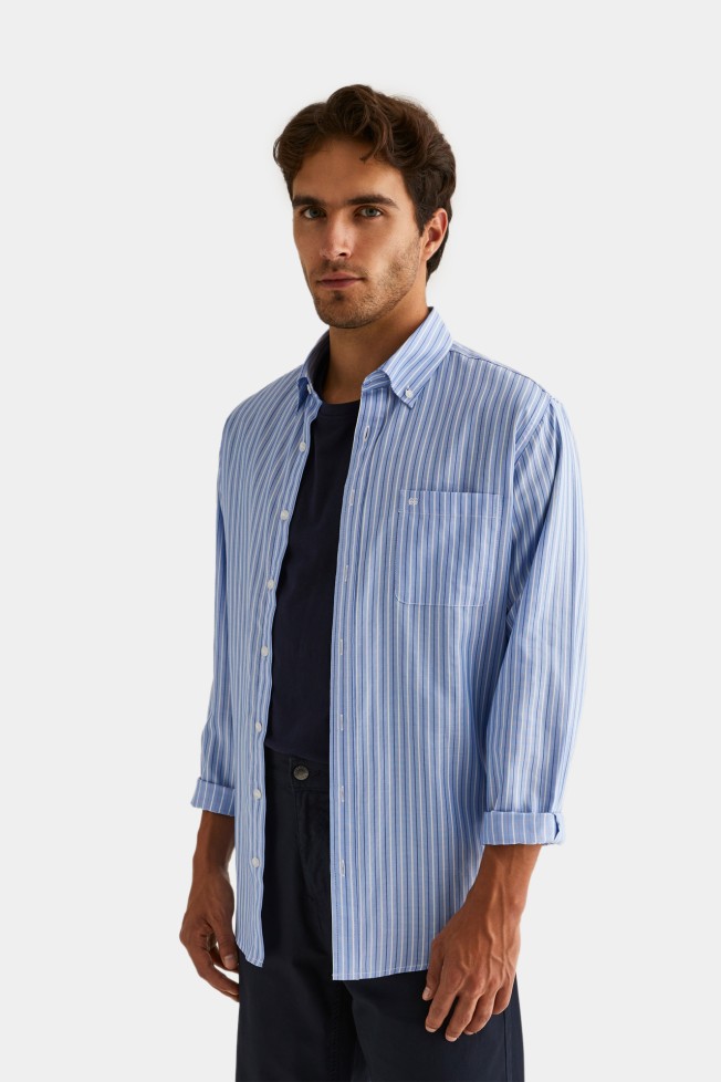 Camisa regular fit 100% algodn