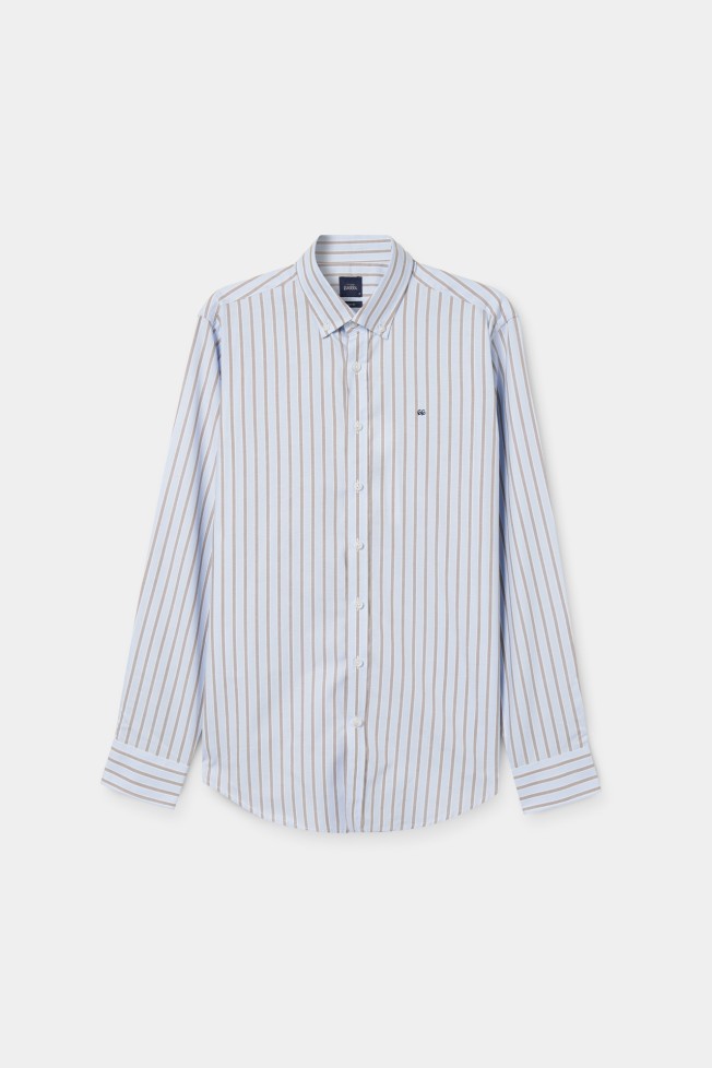 Camisa slim fit 100% algodo