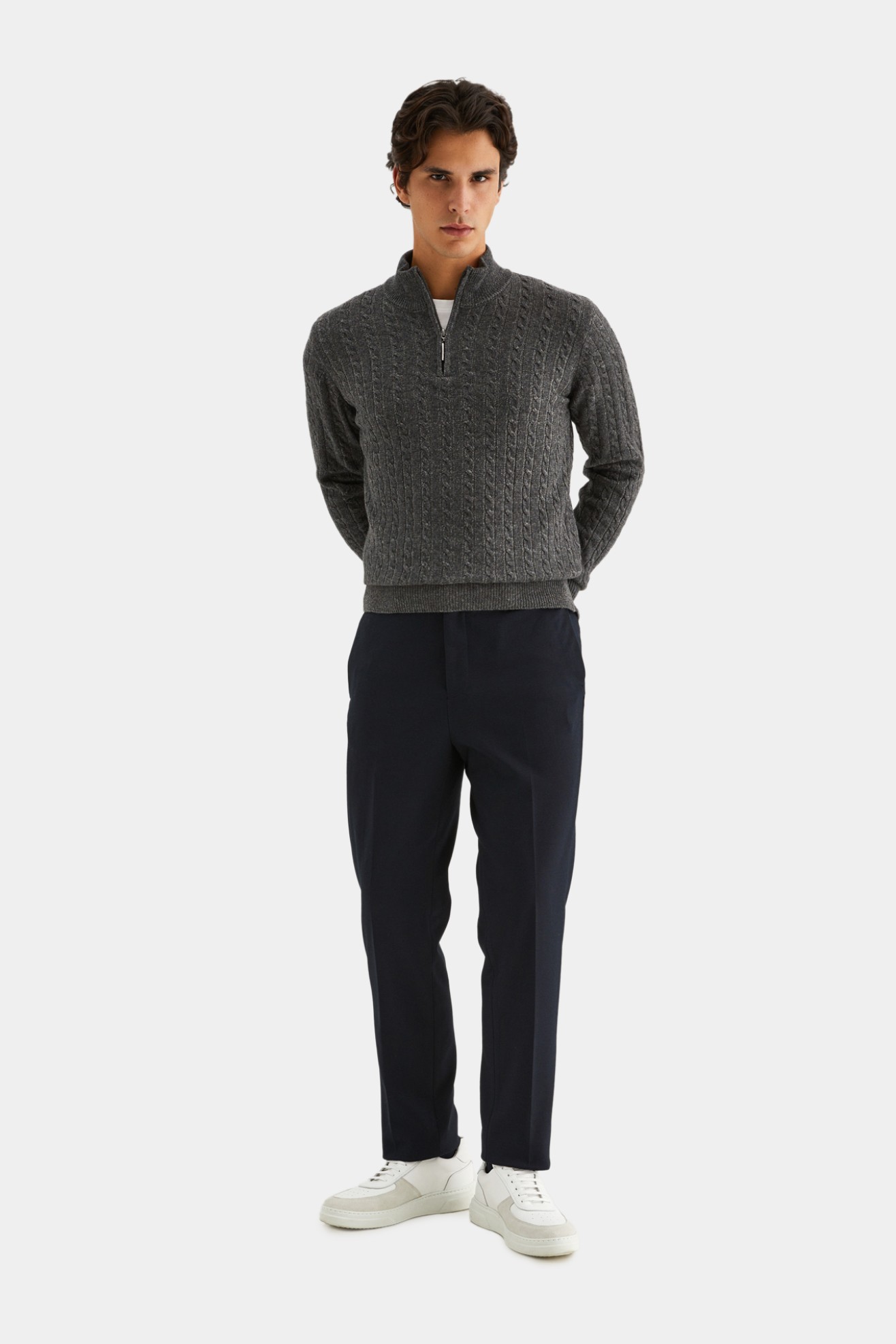 Jersey de punto con cremallera