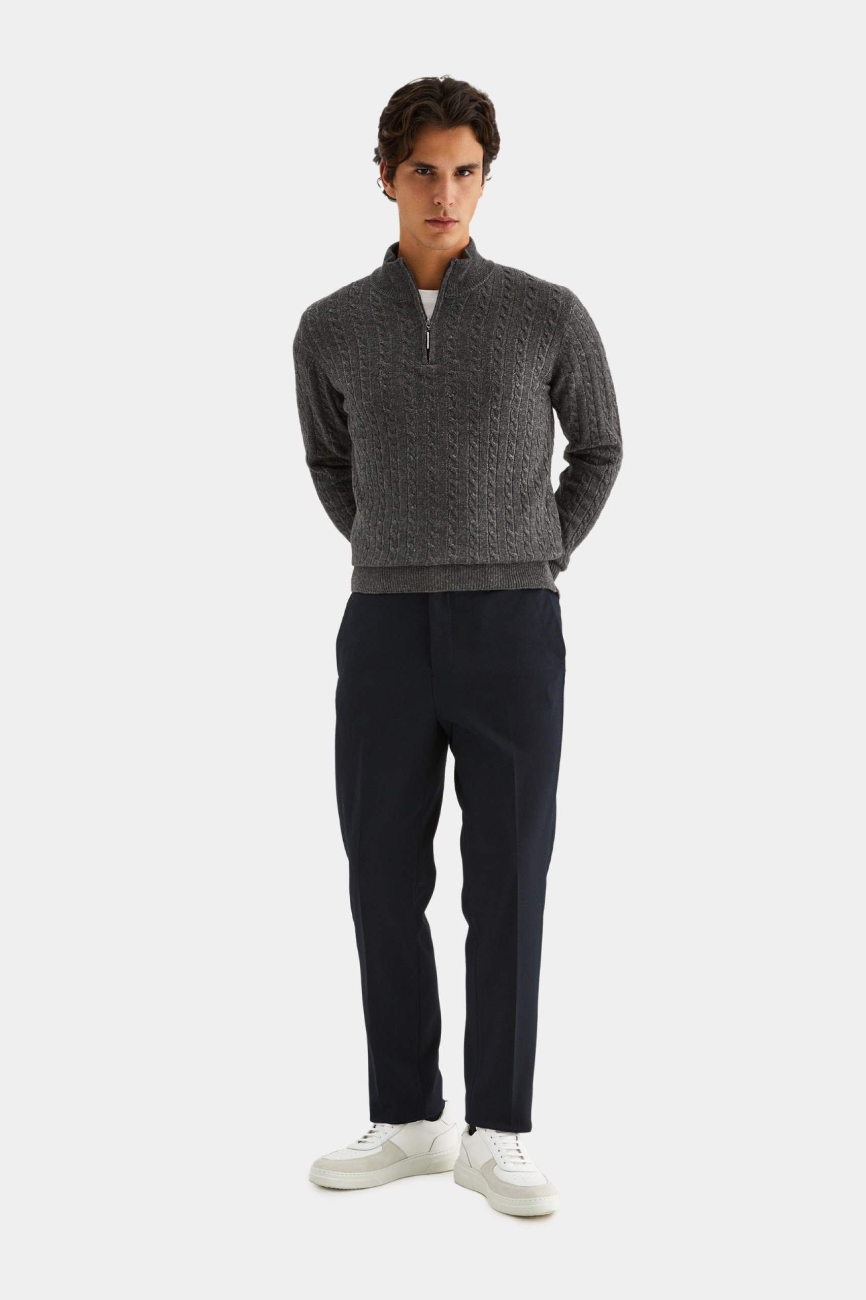 Jersey de punto con cremallera