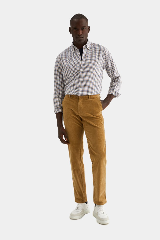 Pantaln chino de pana regular fit