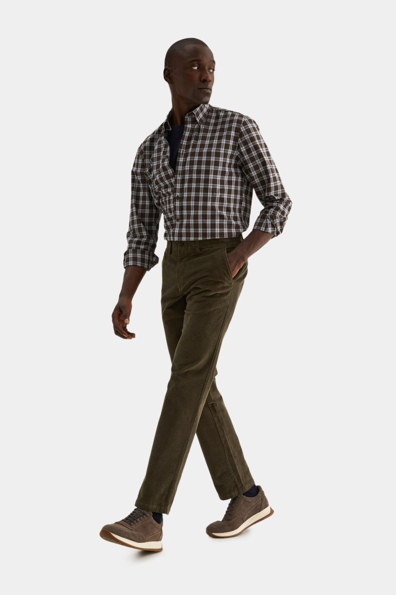 Pantaln chino de pana regular fit
