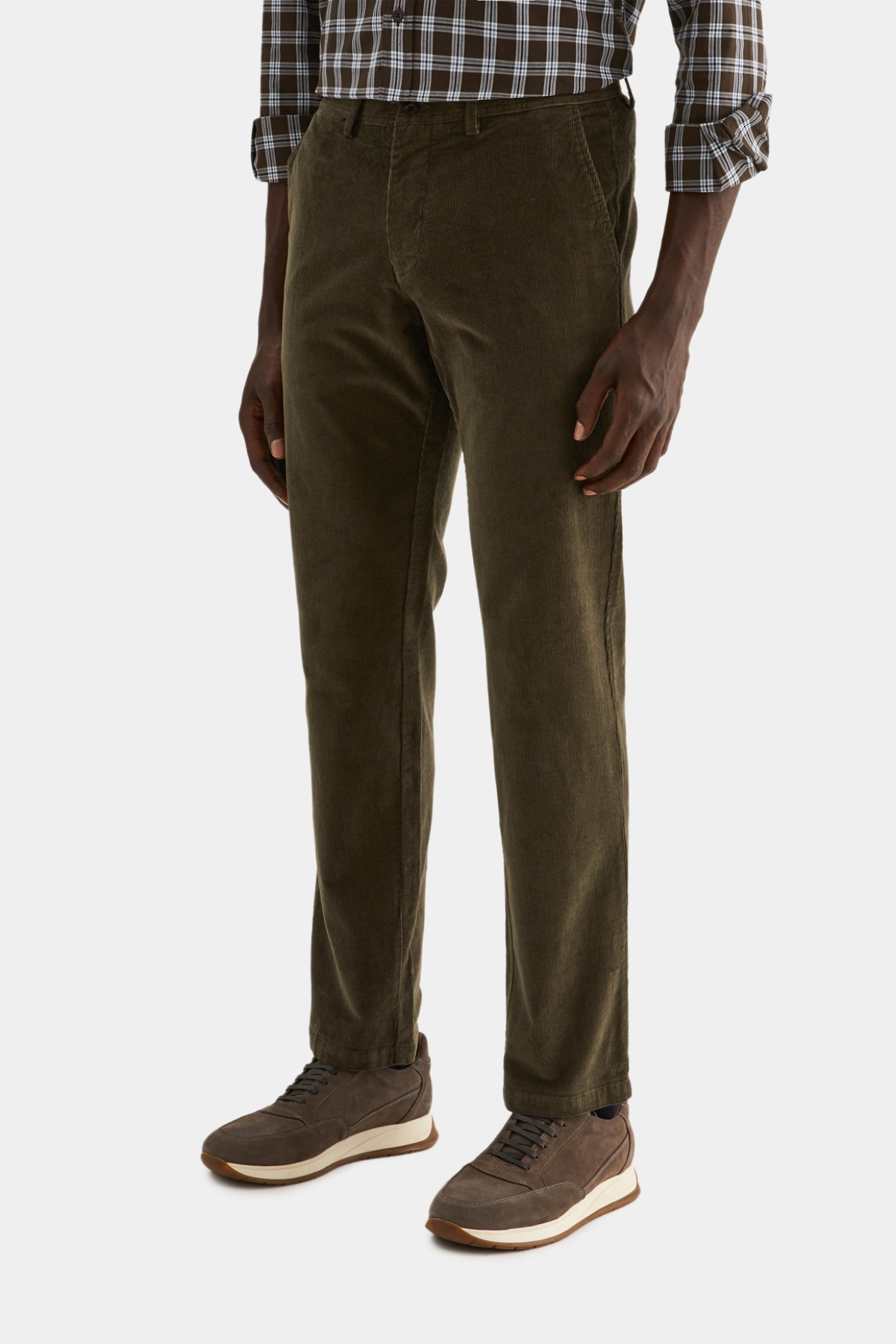 Pantaln chino de pana regular fit
