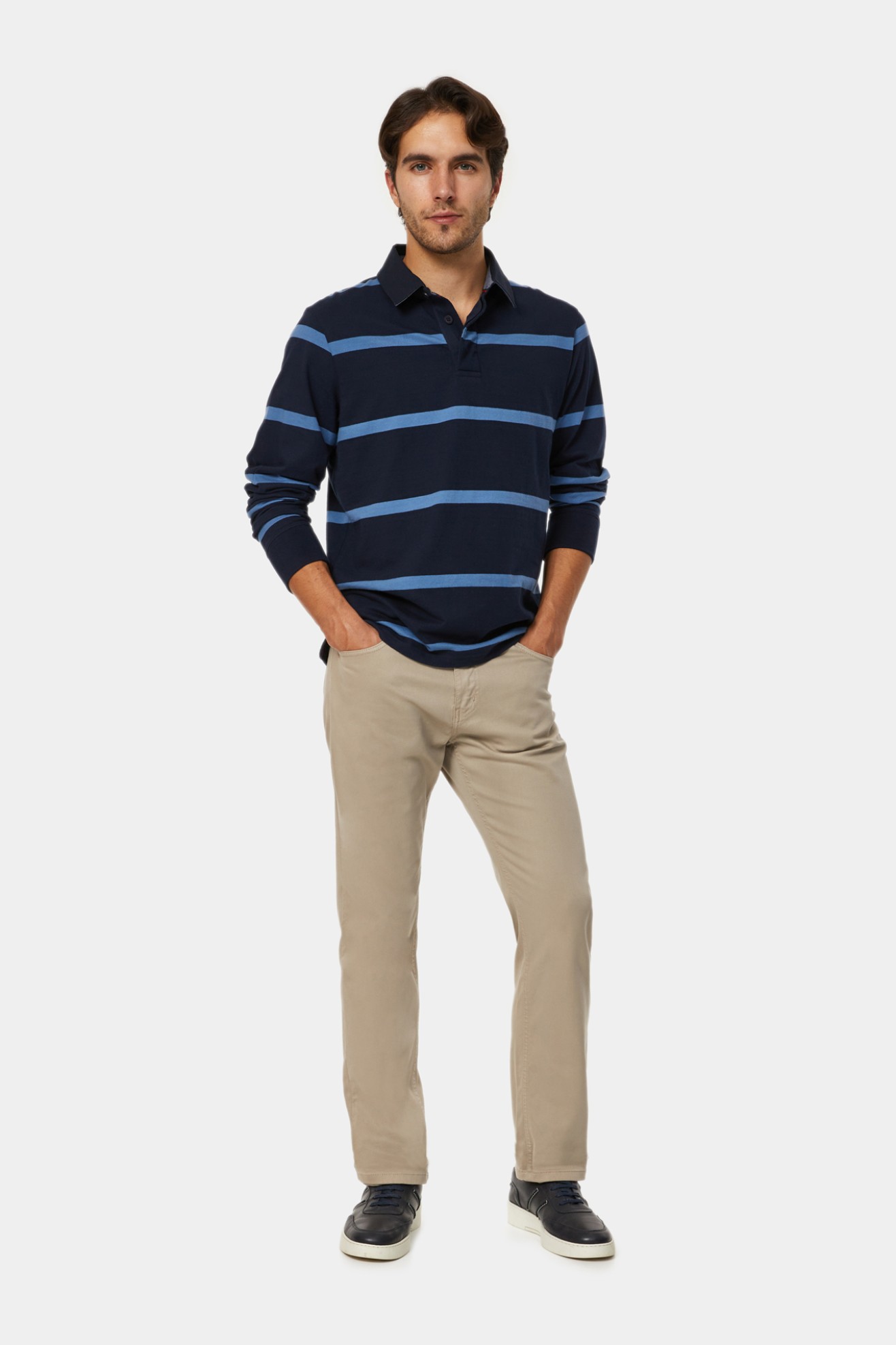 Polo malha em algodo