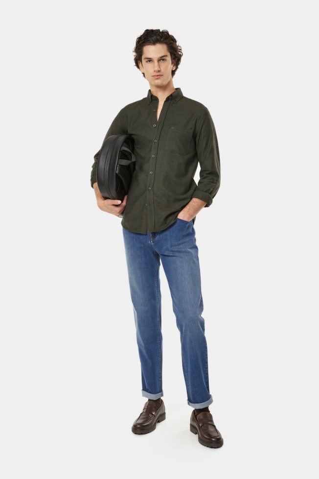 Camisa de algodón regular fit Camisa de algodón regular fit