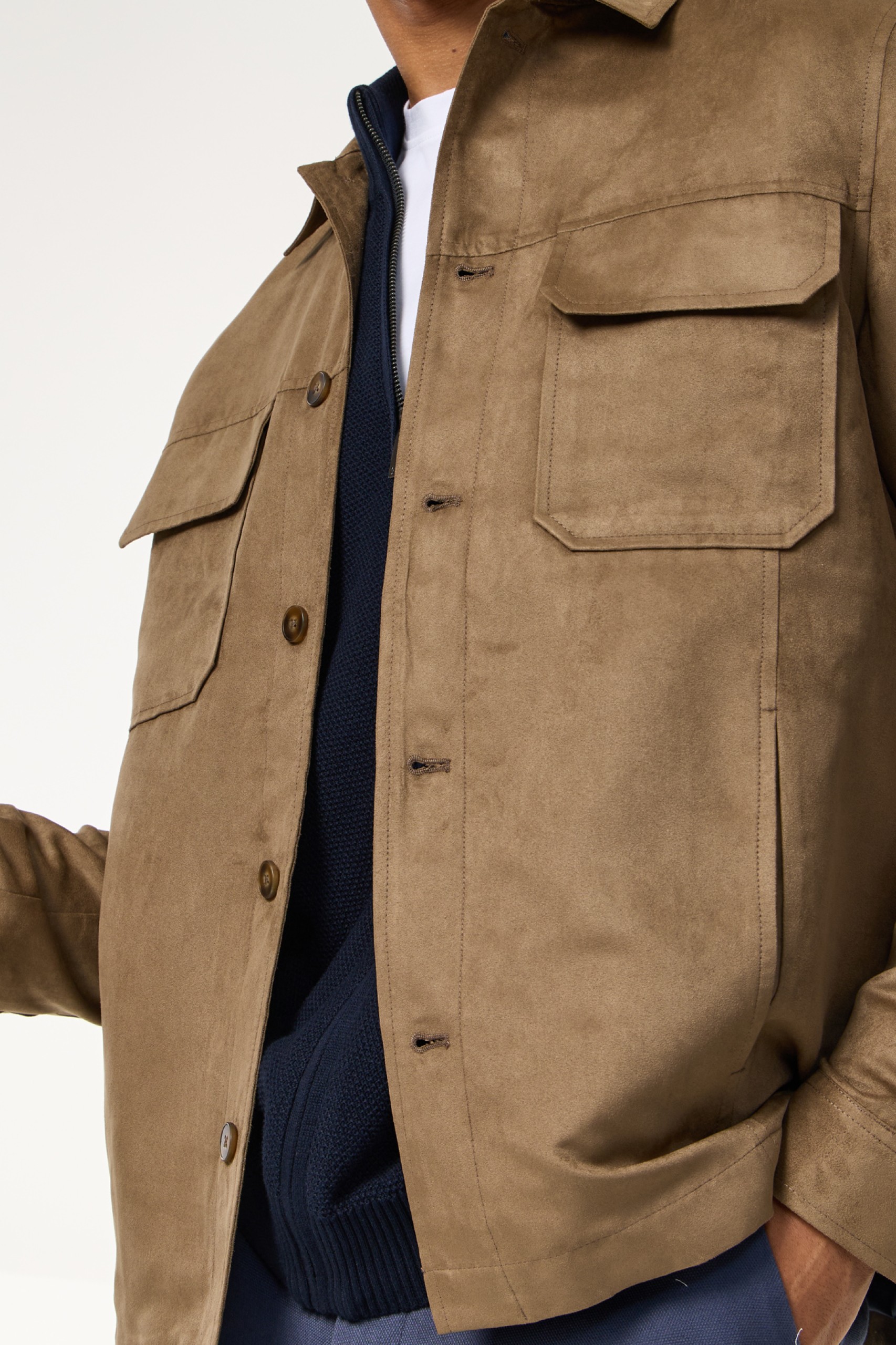 Chaqueta efecto ante