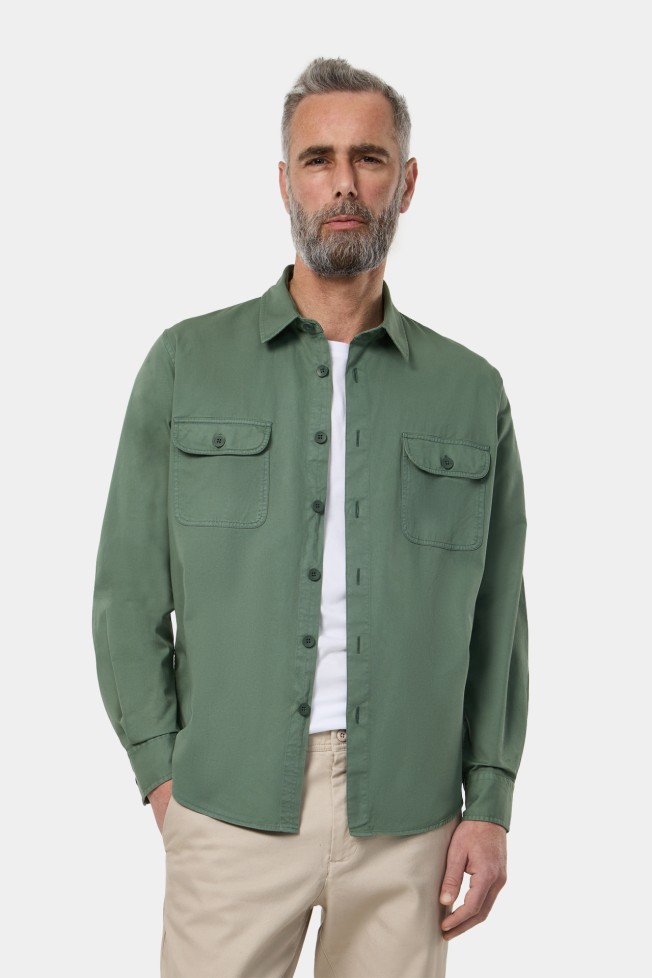 Overshirt em algodo