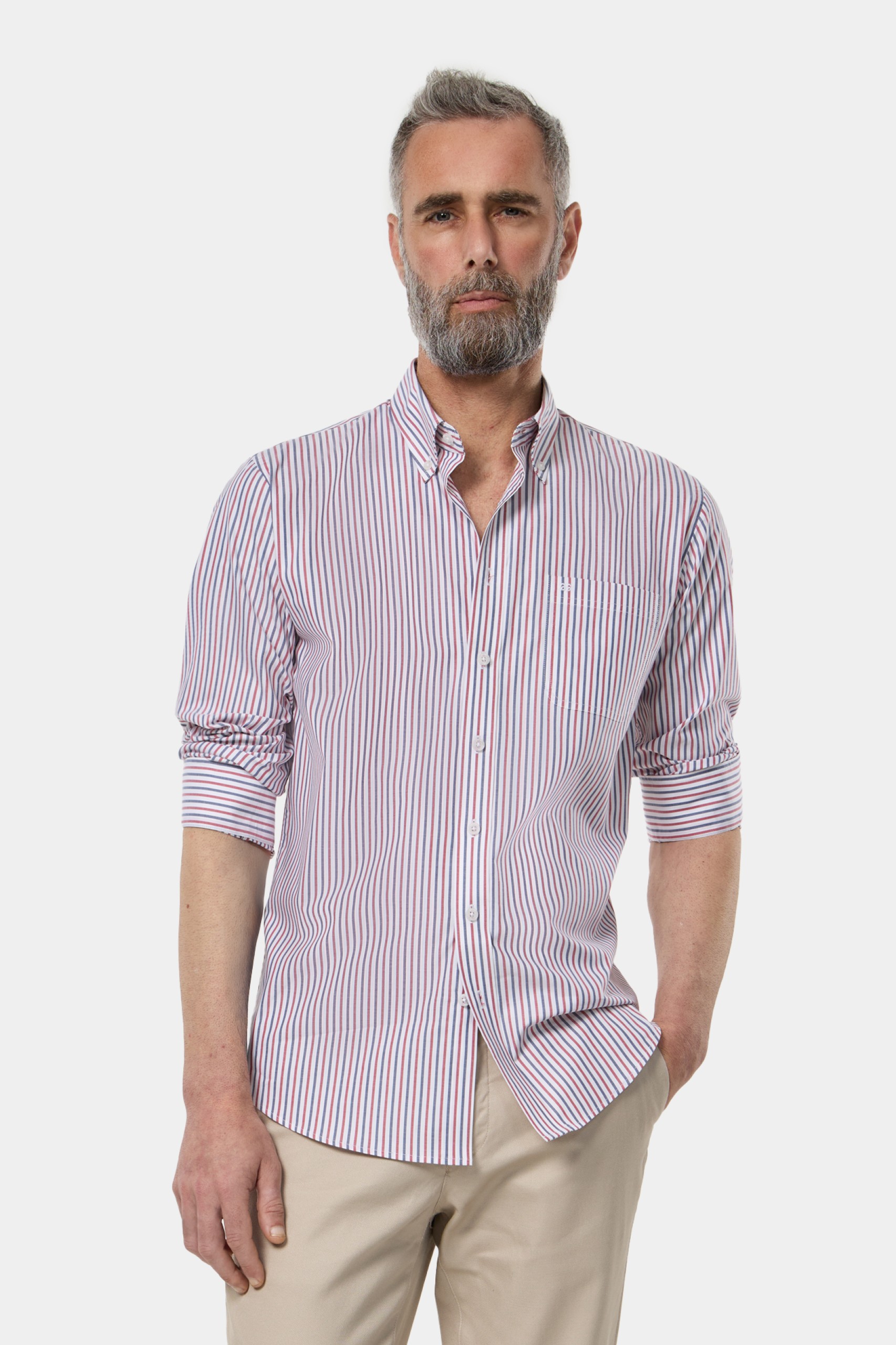Camisa de rayas corte regular