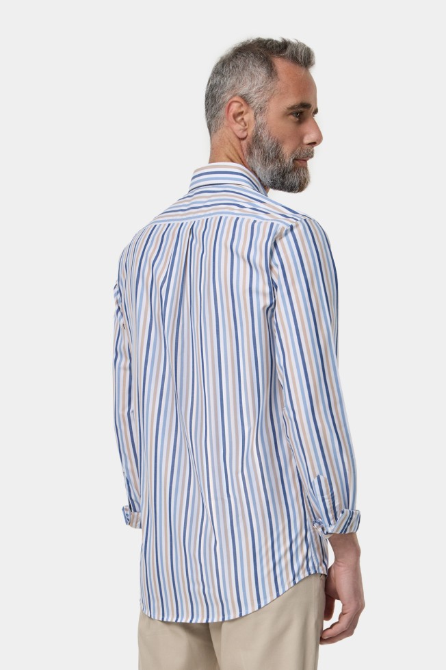 Camisa s riscas slim fit