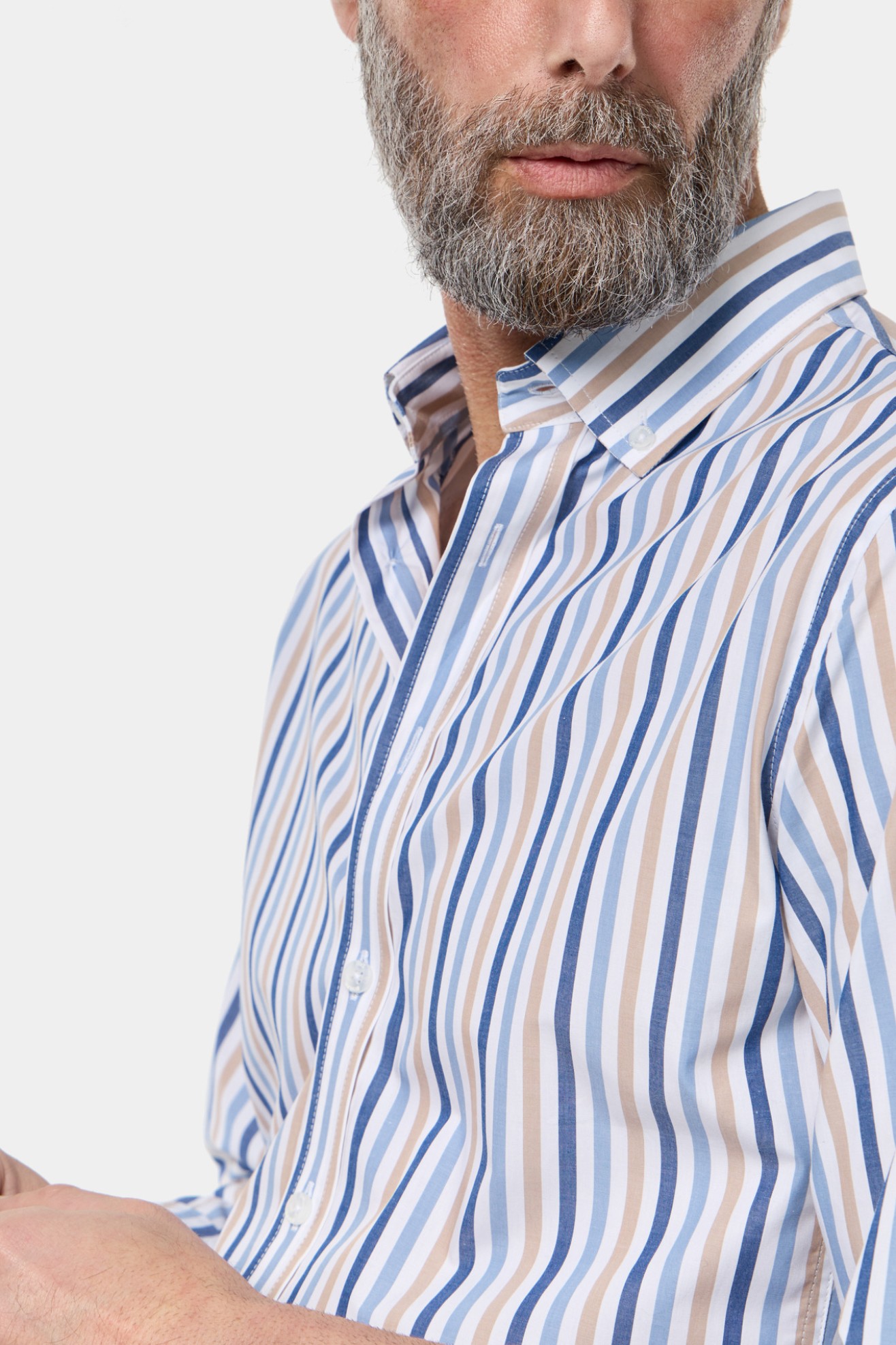 Camisa s riscas slim fit