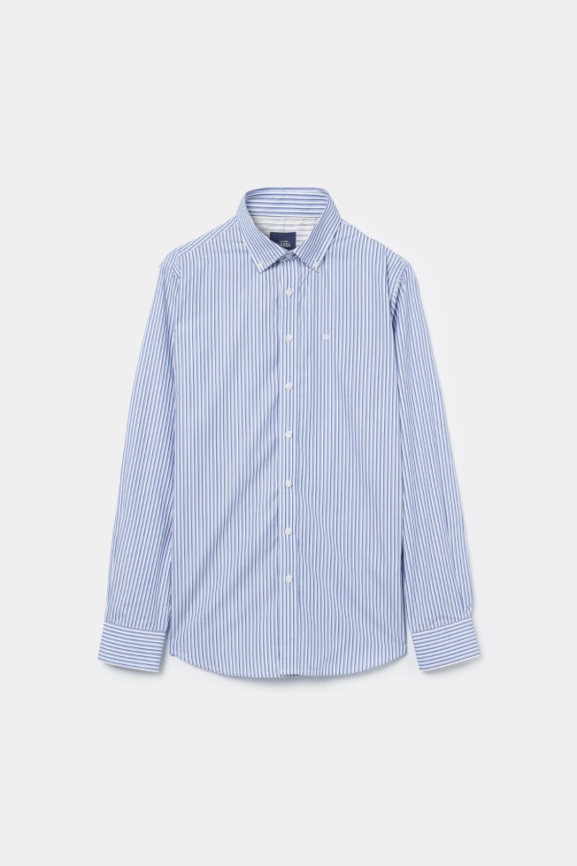 Camisa s riscas slim fit