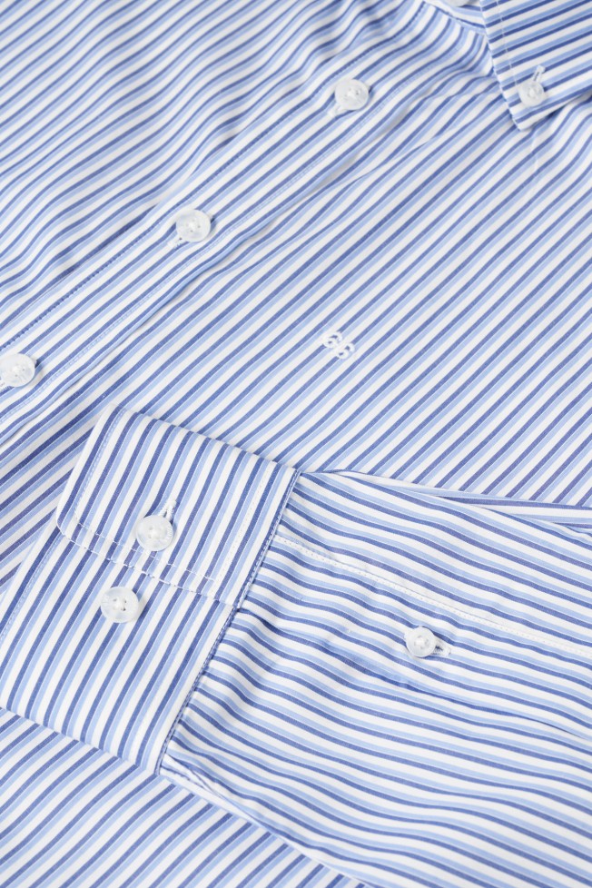 Camisa s riscas slim fit