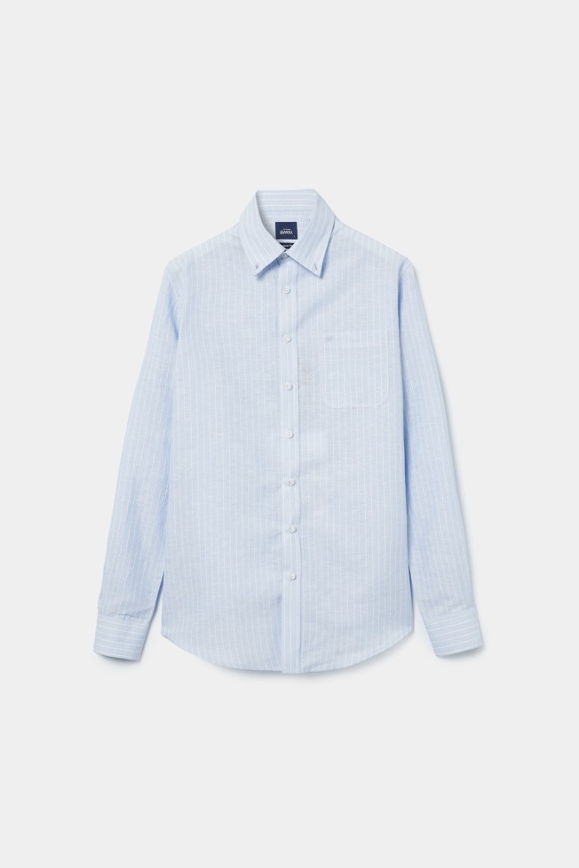 Camisa s riscas regular fit