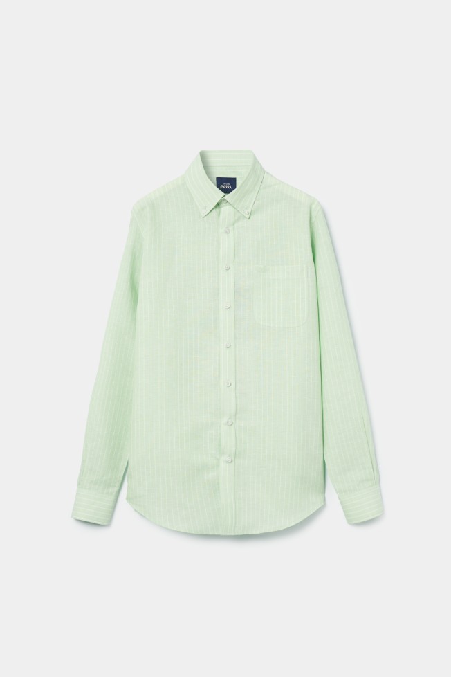 Camisa s riscas regular fit