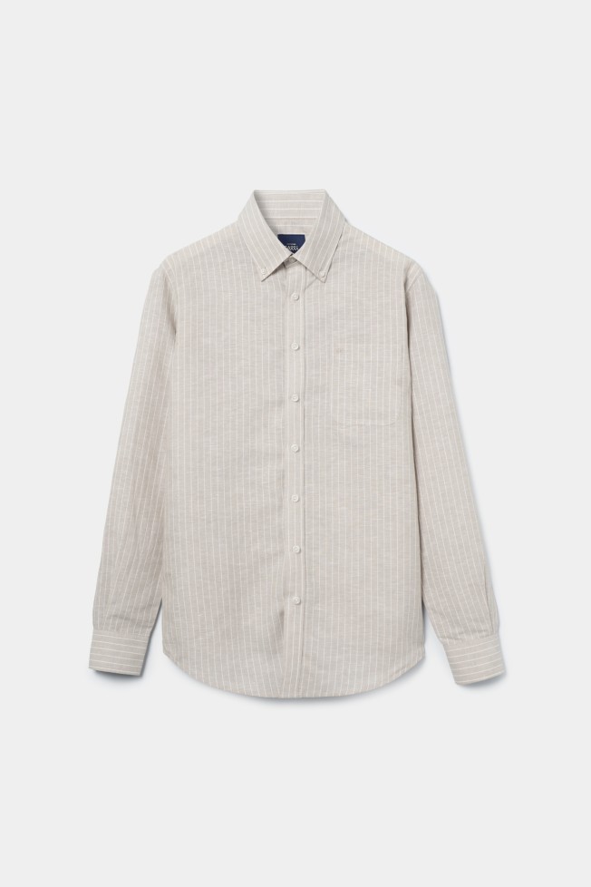 Camisa s riscas regular fit