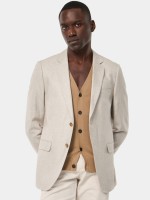 Blazer em linho e algodo slim fit