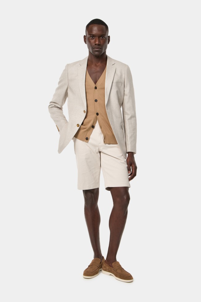 Blazer en lino y algodón slim fit Blazer en lino y algodón slim fit