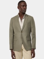 Blazer em linho e algodo slim fit