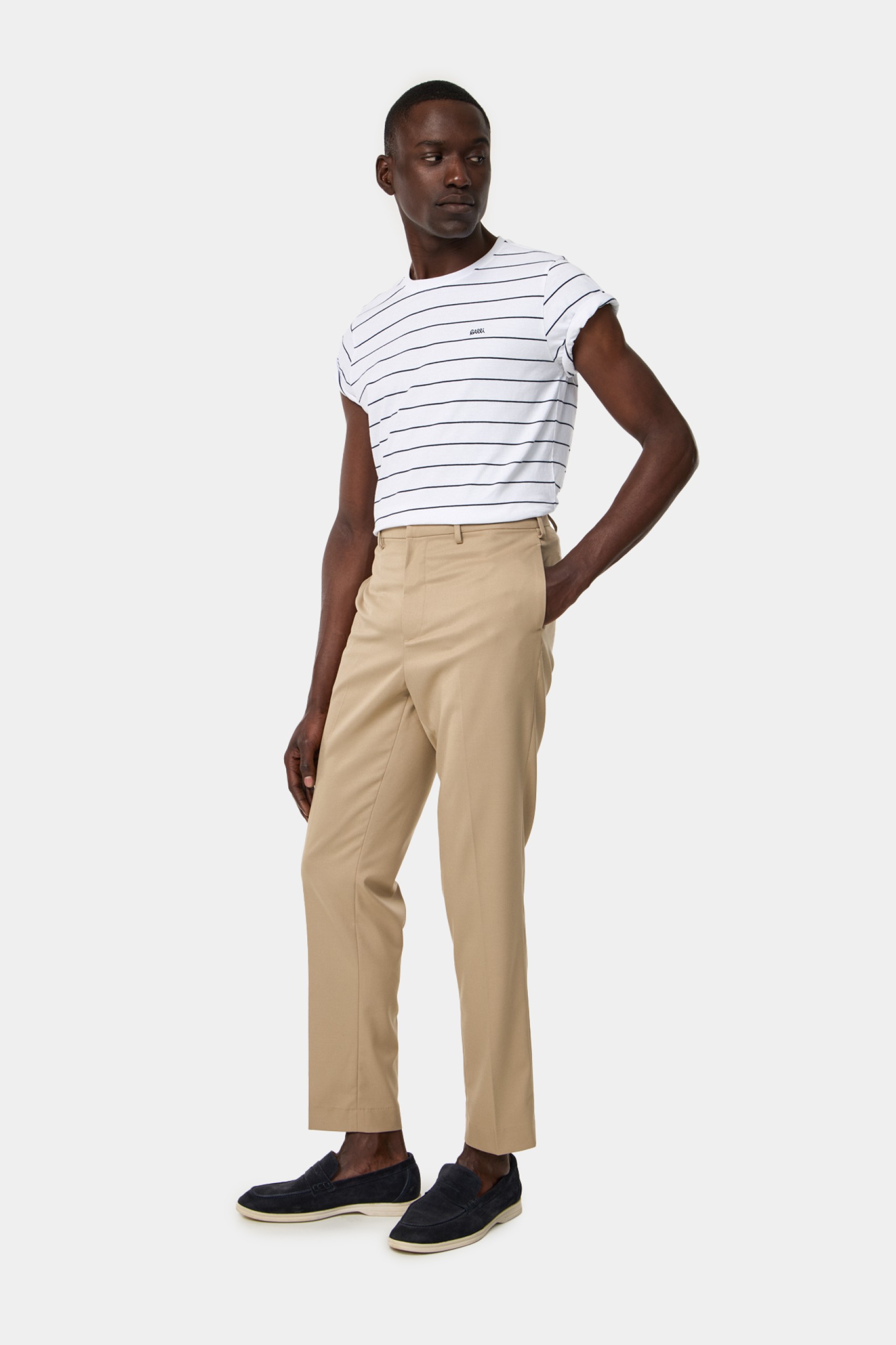 Camiseta de rayas de algodón