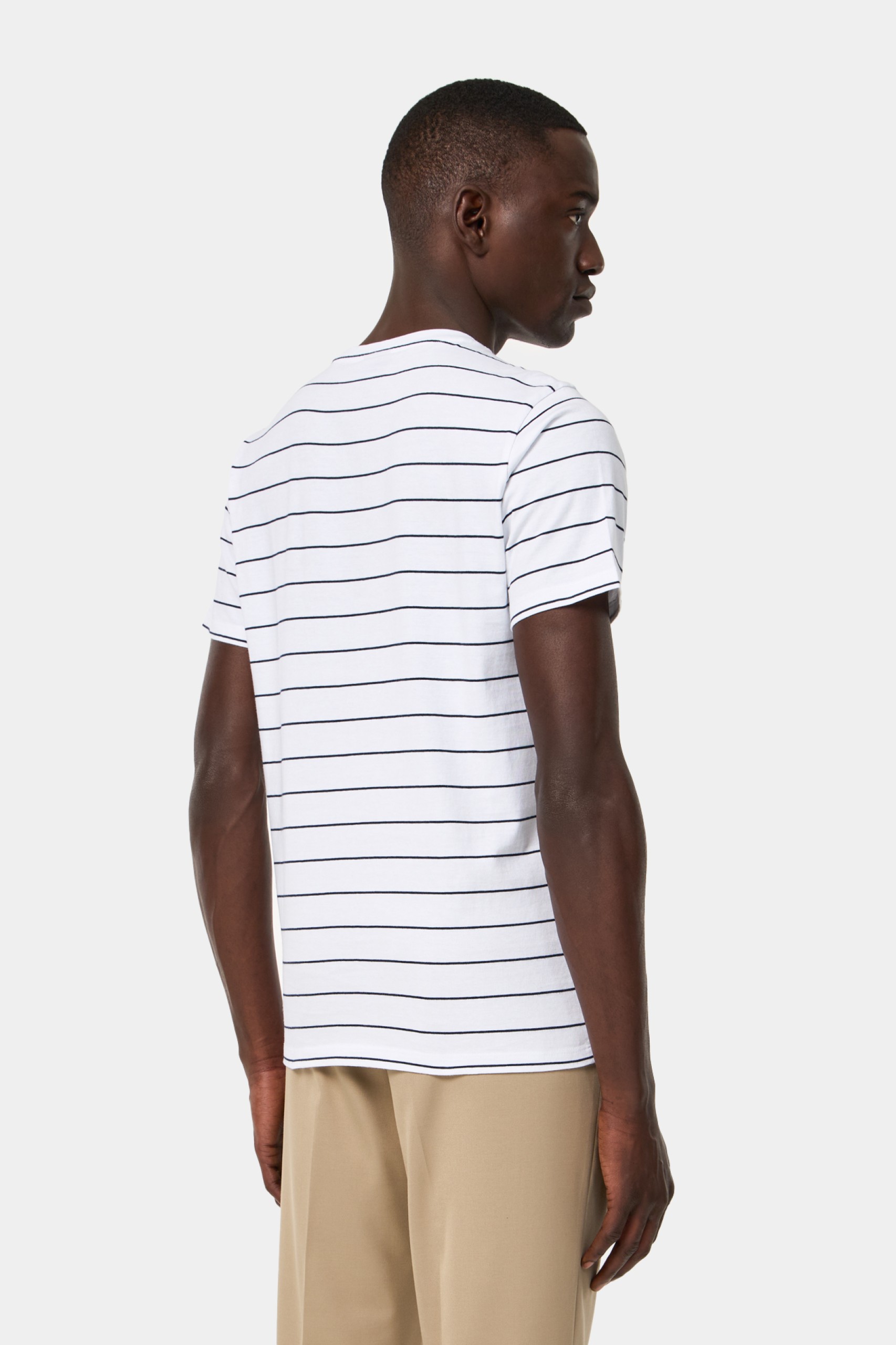 Camiseta de rayas de algodón