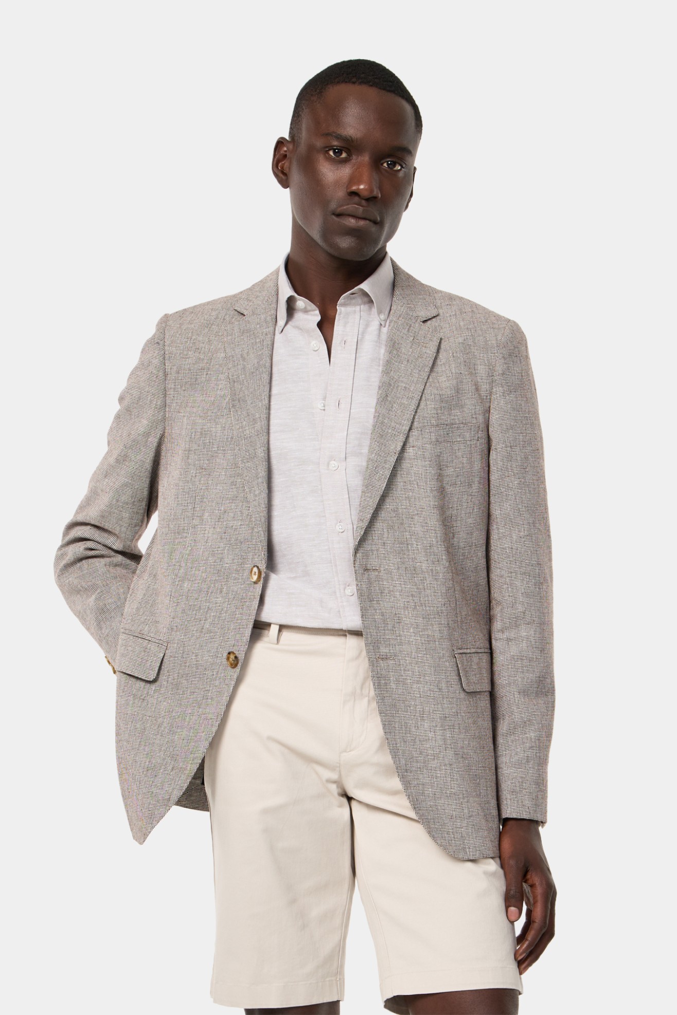 Blazer em linho e algodo regular fit