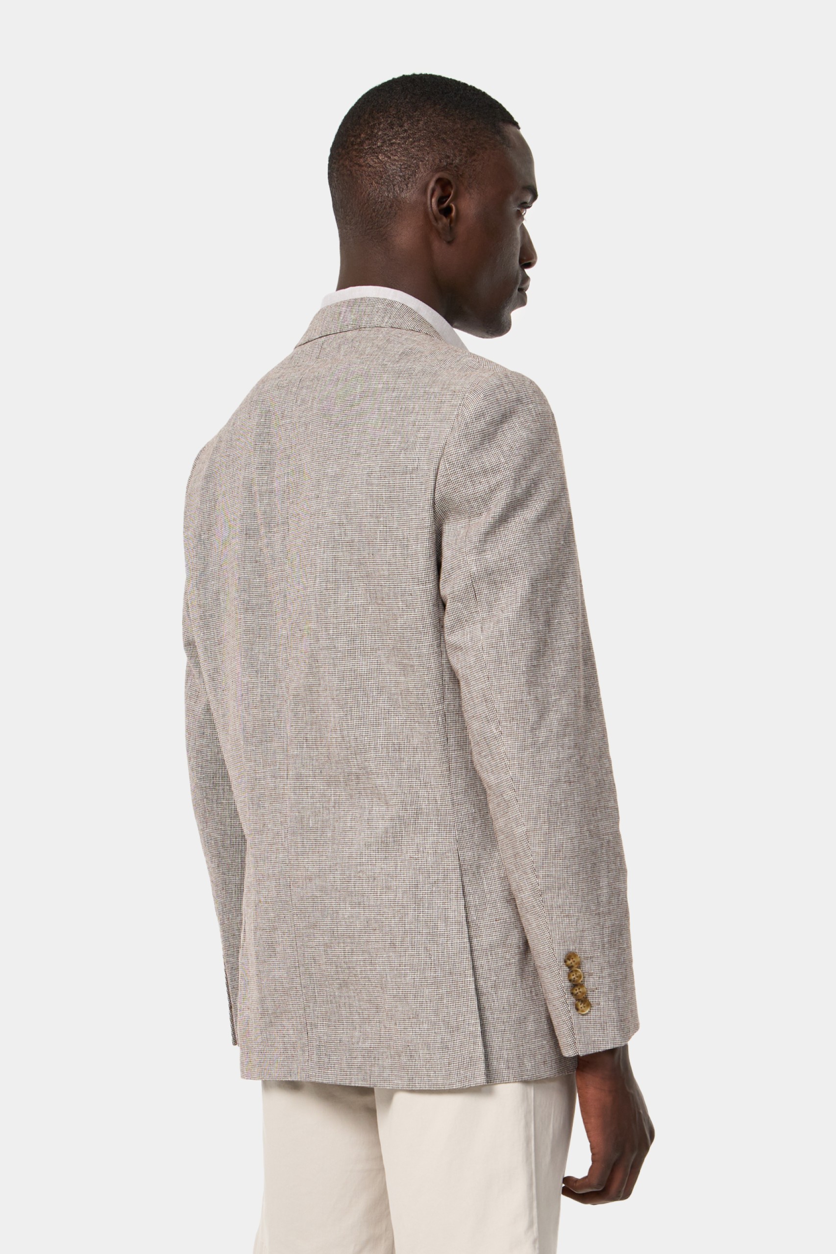 Blazer en lino y algodón regular fit