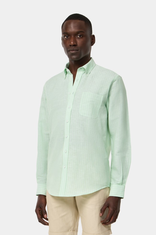 Camisa s riscas regular fit