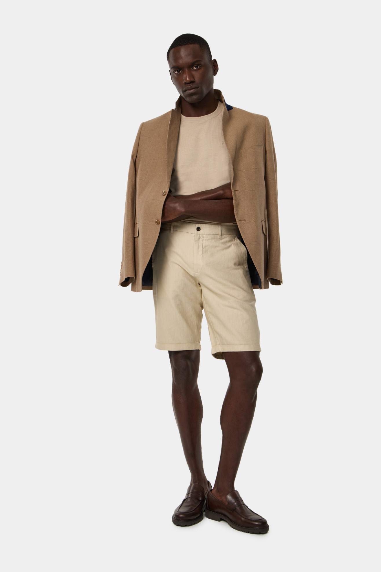 Cales bermuda em algodo regular fit