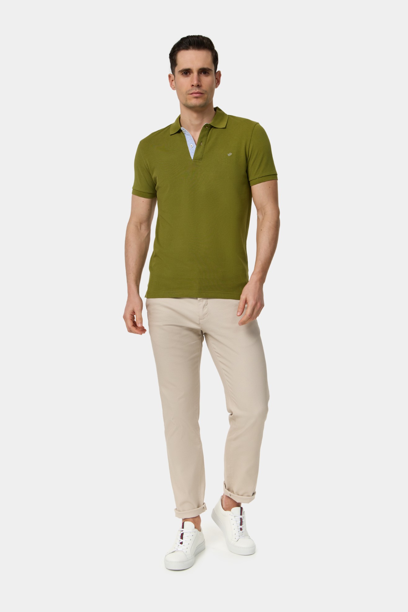 Polo piqu manga curta