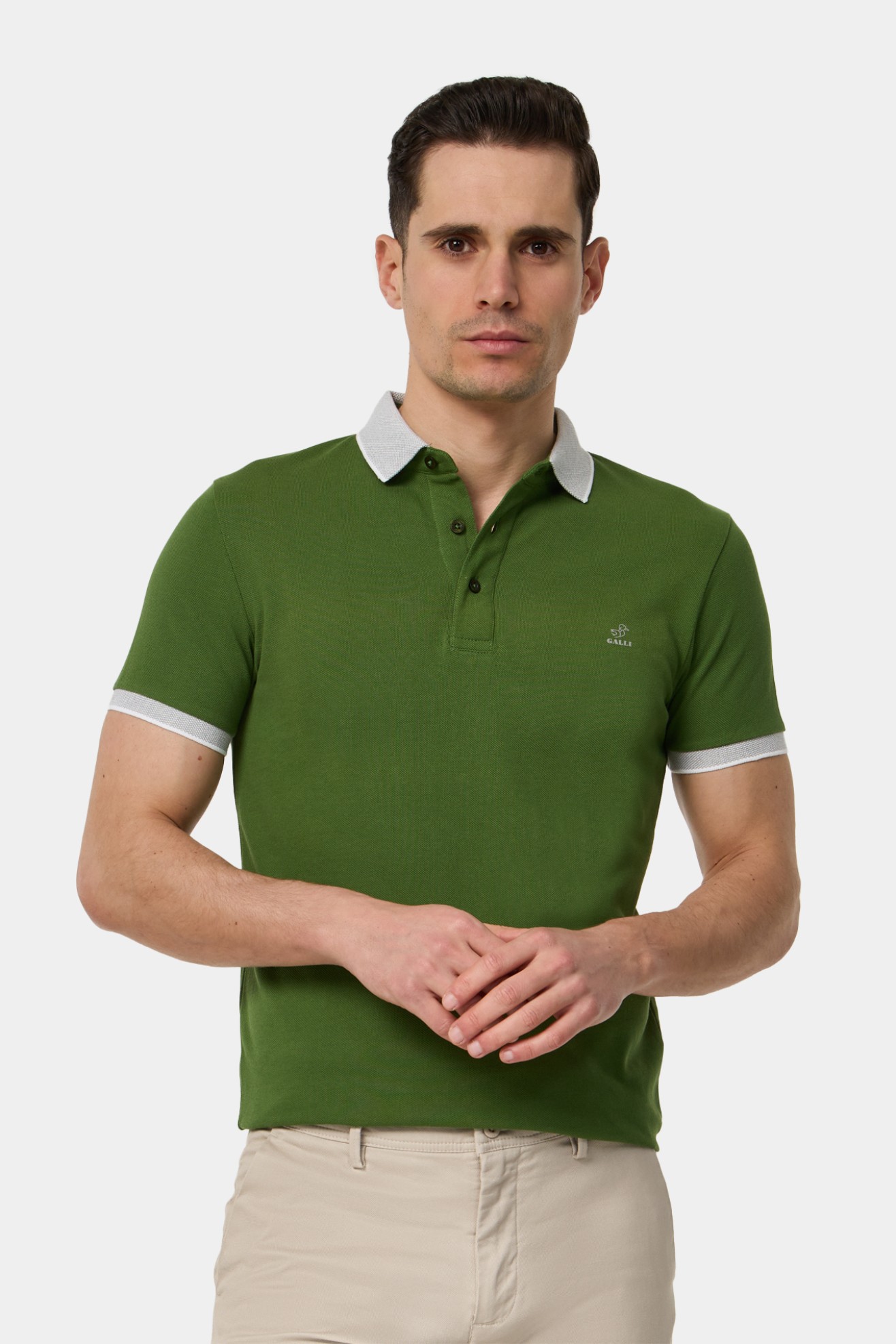 Polo piqué bicolor