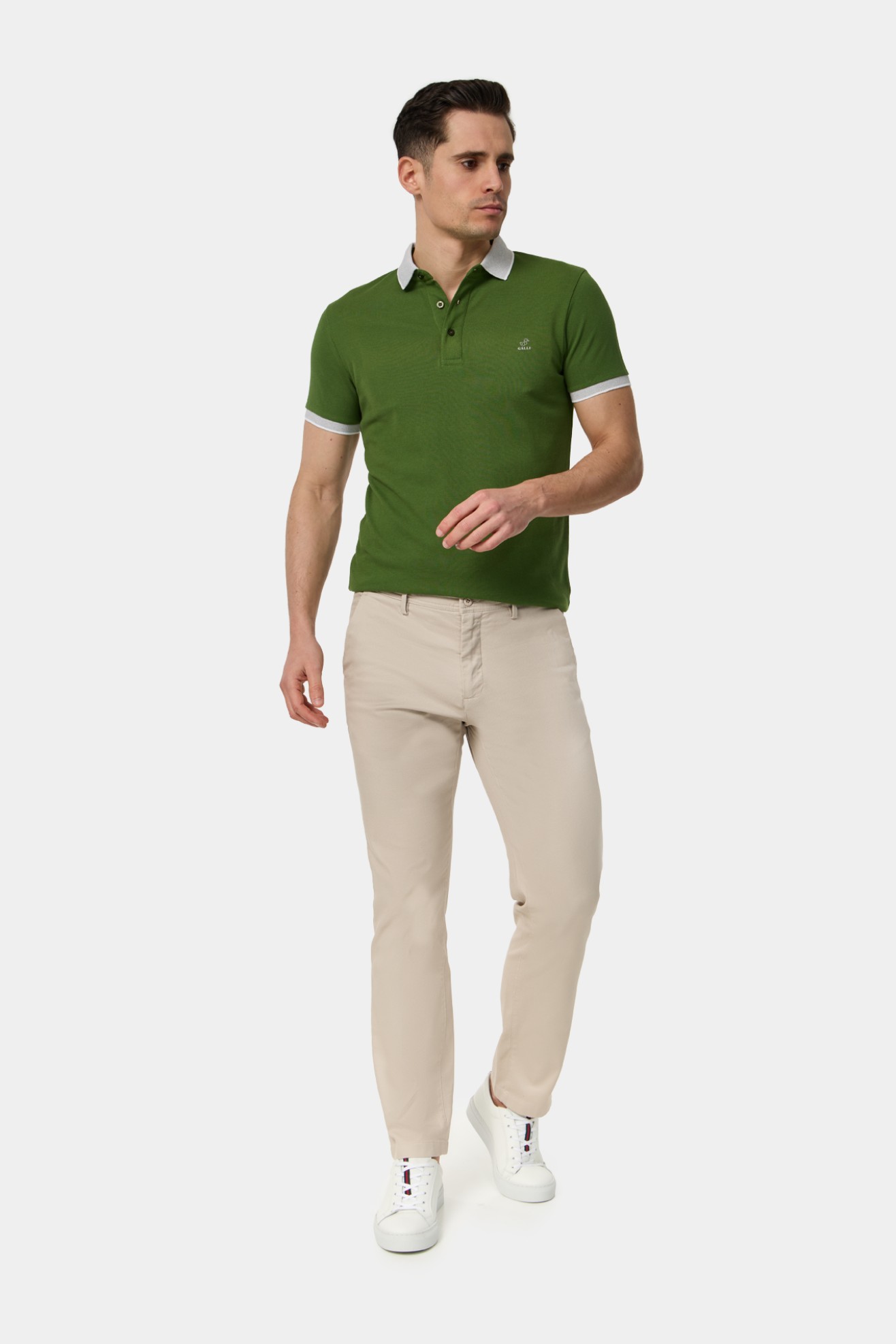 Polo piqué bicolor