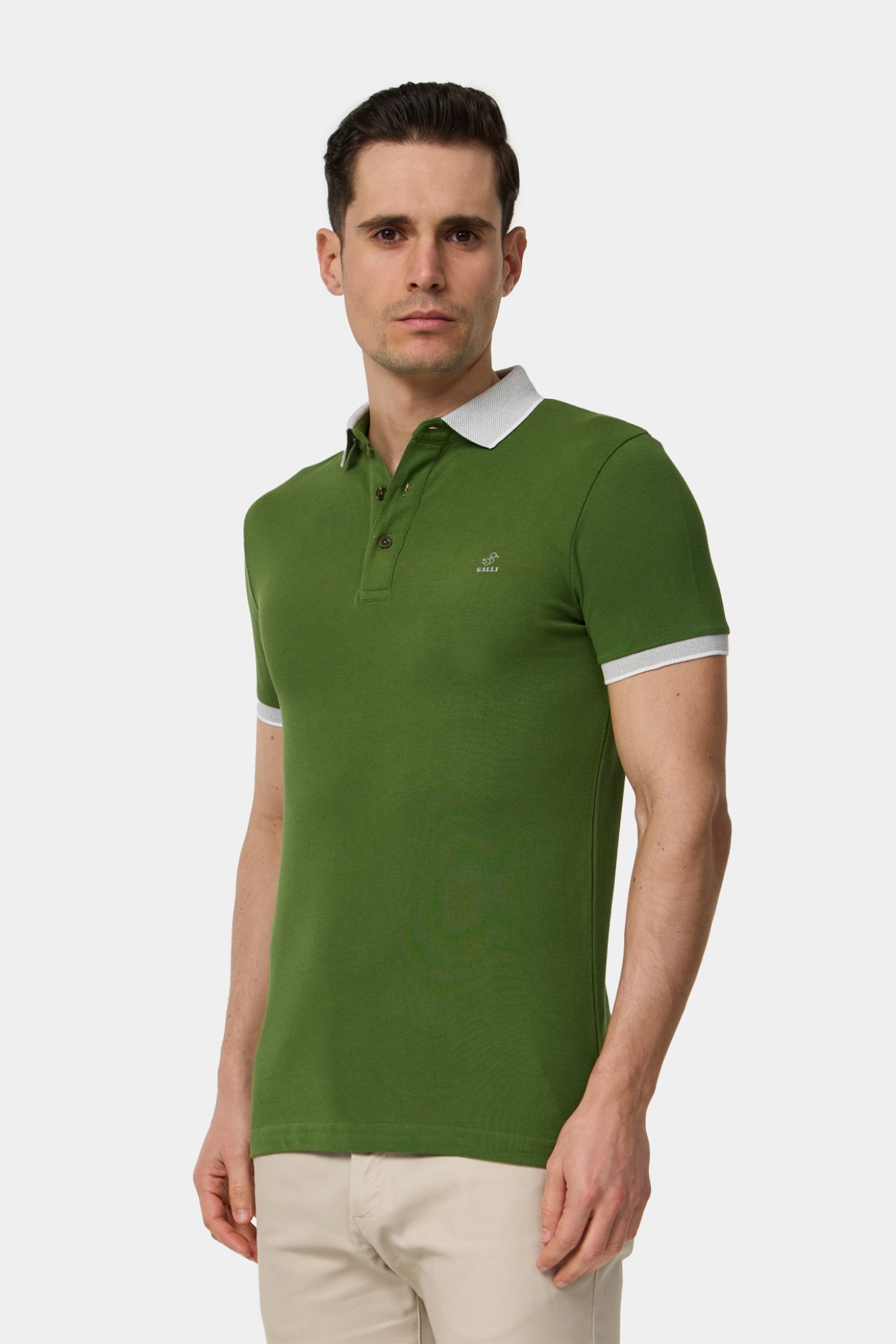 Polo piqué bicolor