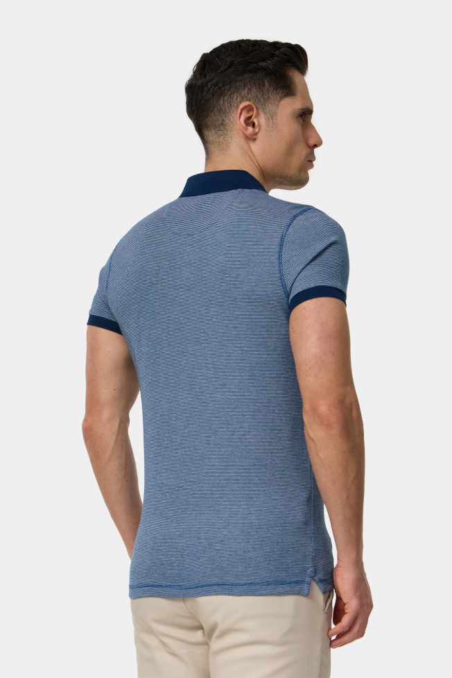 Polo jersey de riscas Polo jersey de riscas