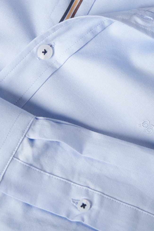 Camisa slim fit 100% algodo