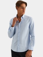 Camisa slim fit 100% algodo