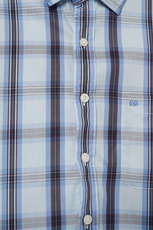 Camisa de cuadros de manga corta Camisa de cuadros de manga corta