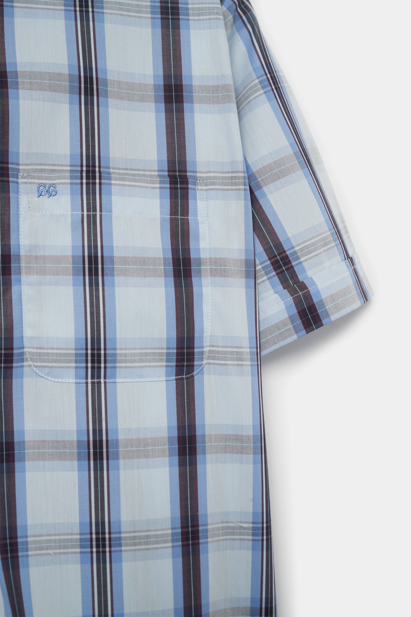 Camisa de cuadros de manga corta