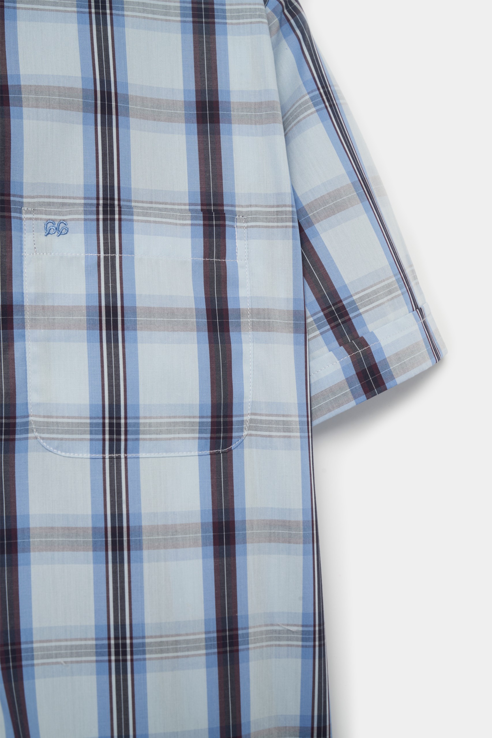 Camisa de cuadros de manga corta