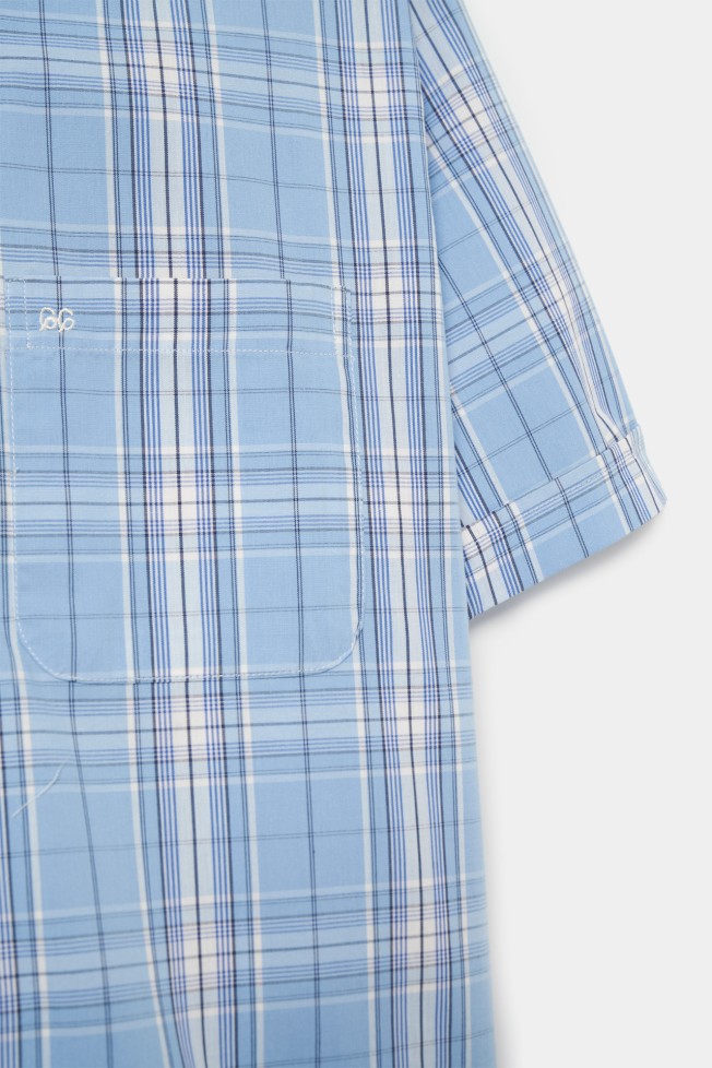 Camisa de cuadros de manga corta