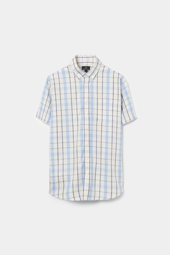 Camisa de cuadros de manga corta