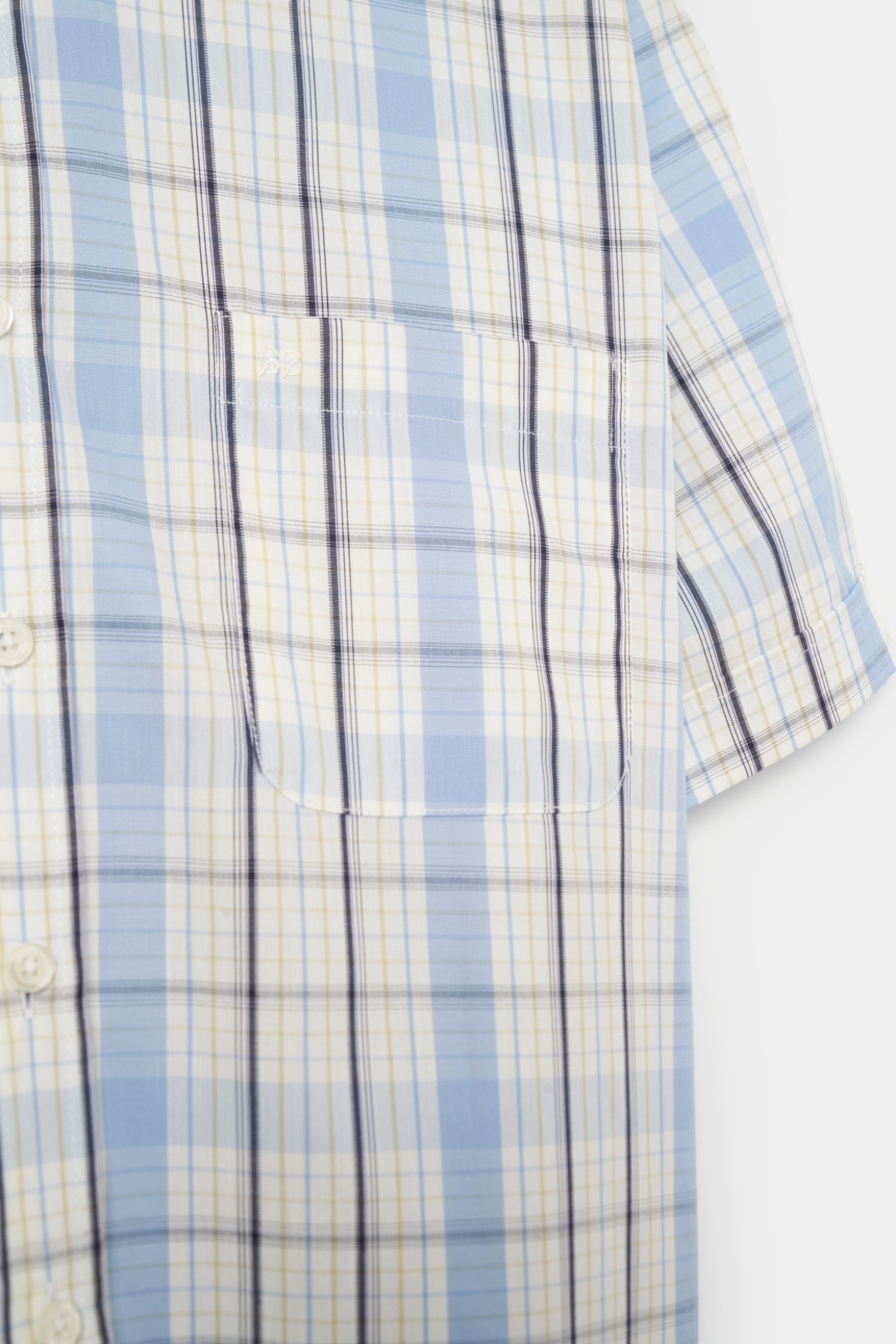 Camisa de cuadros de manga corta