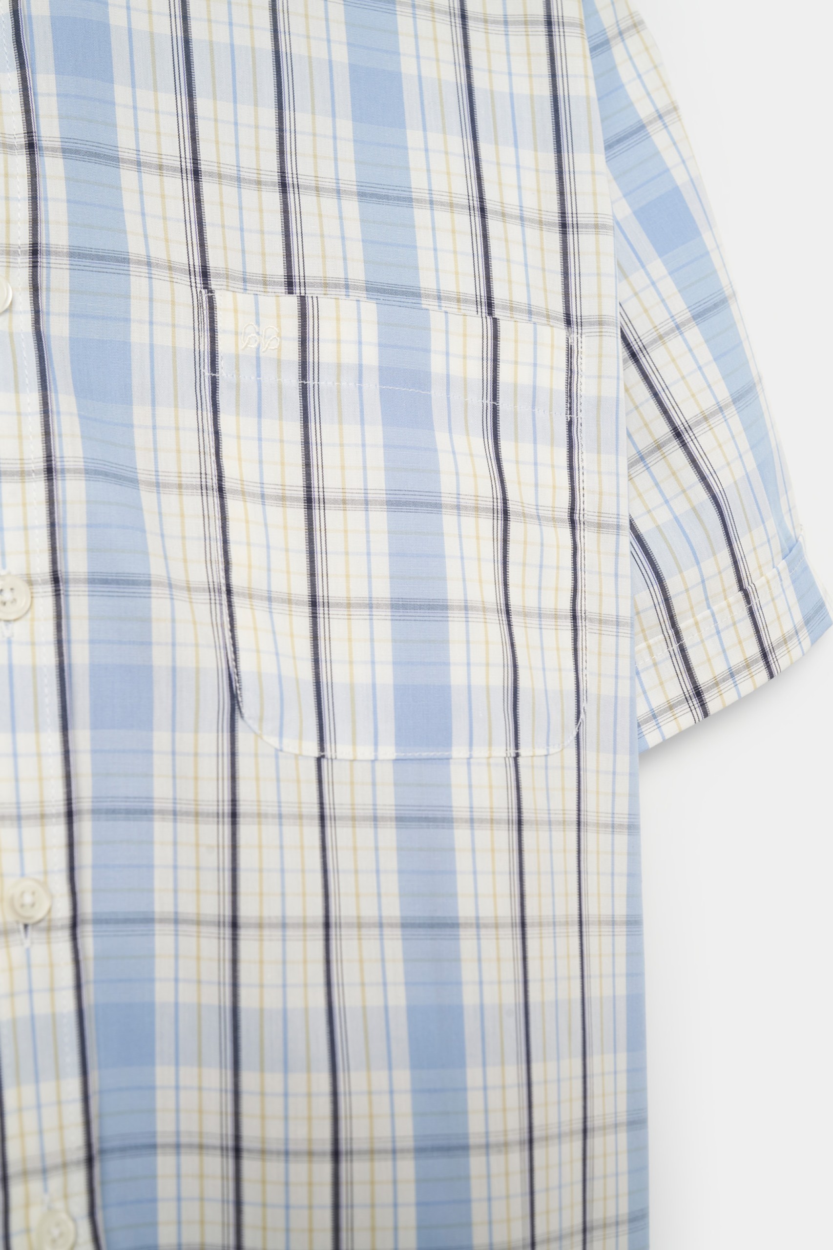 Camisa de cuadros de manga corta