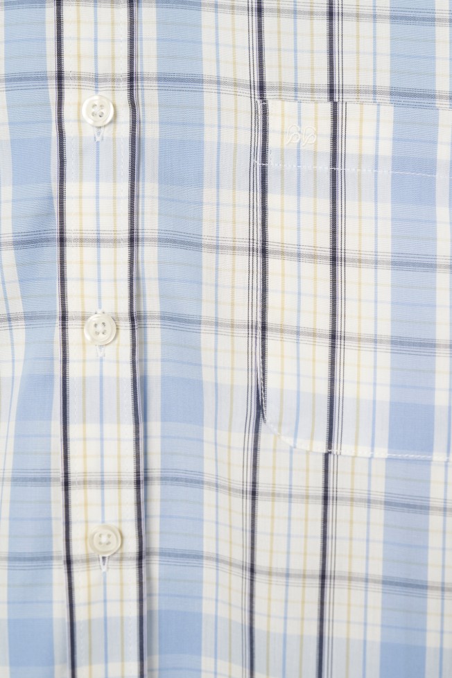 Camisa de cuadros de manga corta