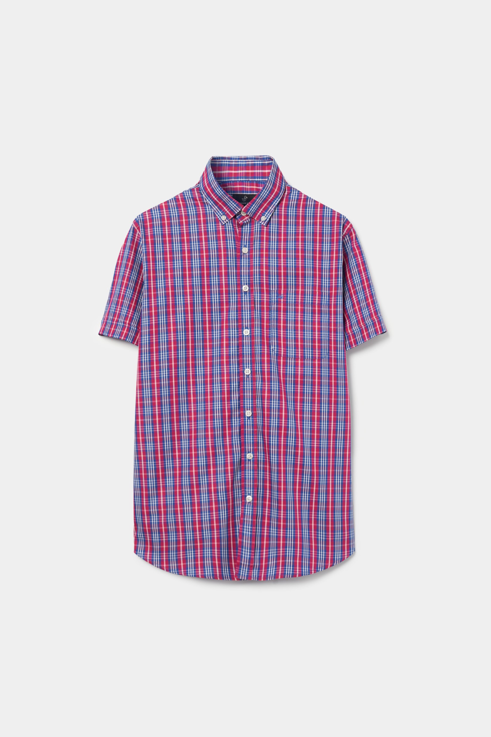 Camisa de cuadros de manga corta